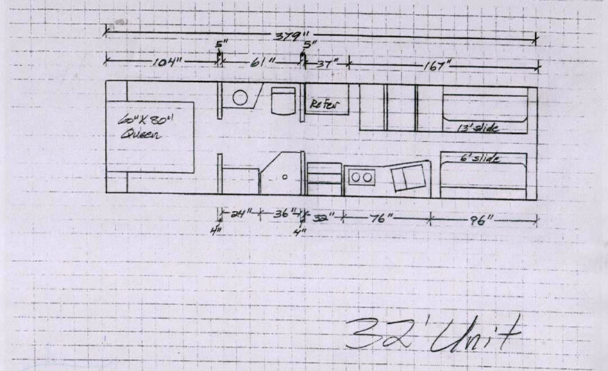 Western Star 32′ Custom Motorhome floorplan