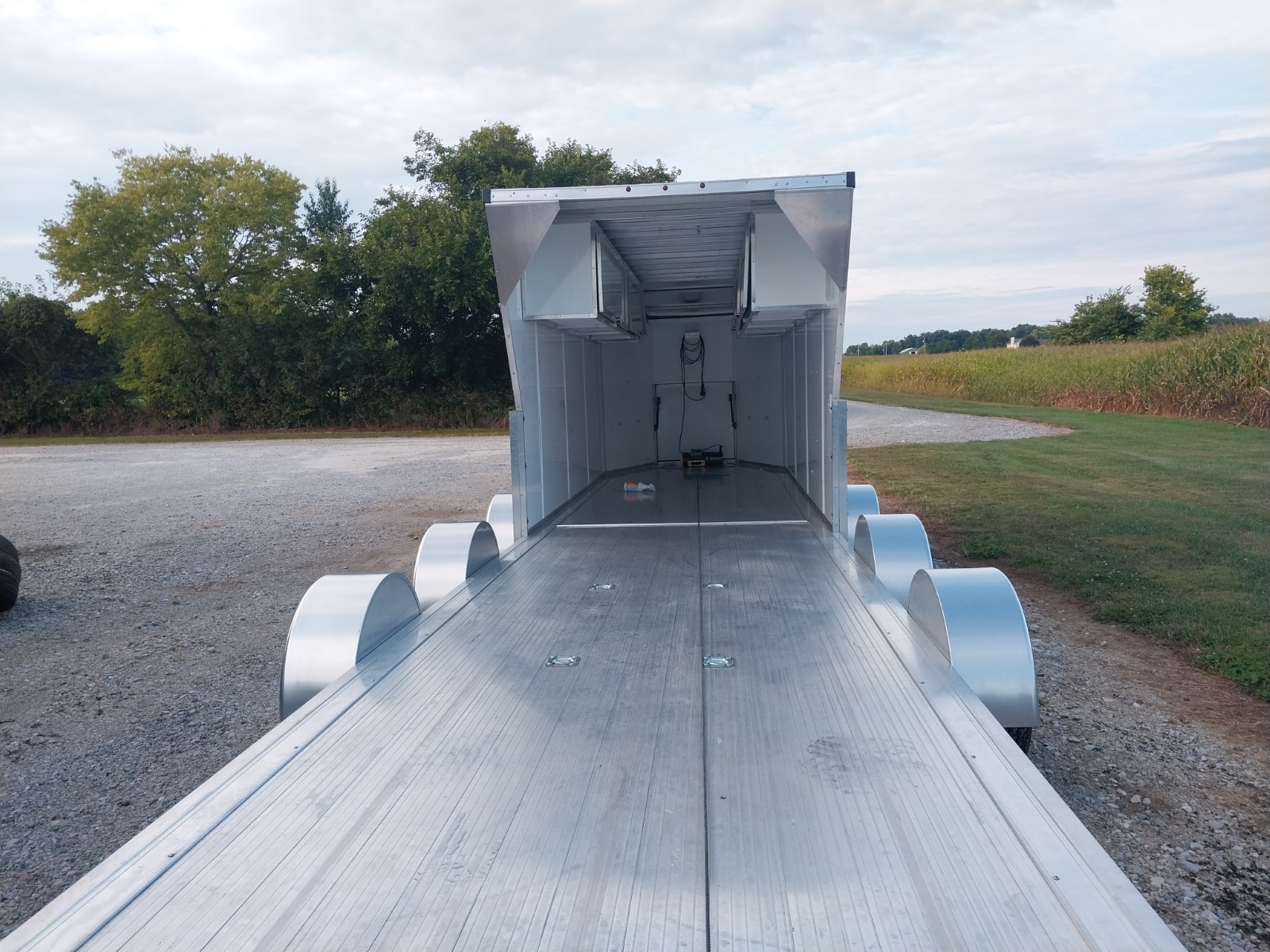 32ft V Nose Box Open Trailer